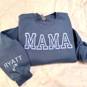 Embossed Puff Print Personalized Sweatshirt.